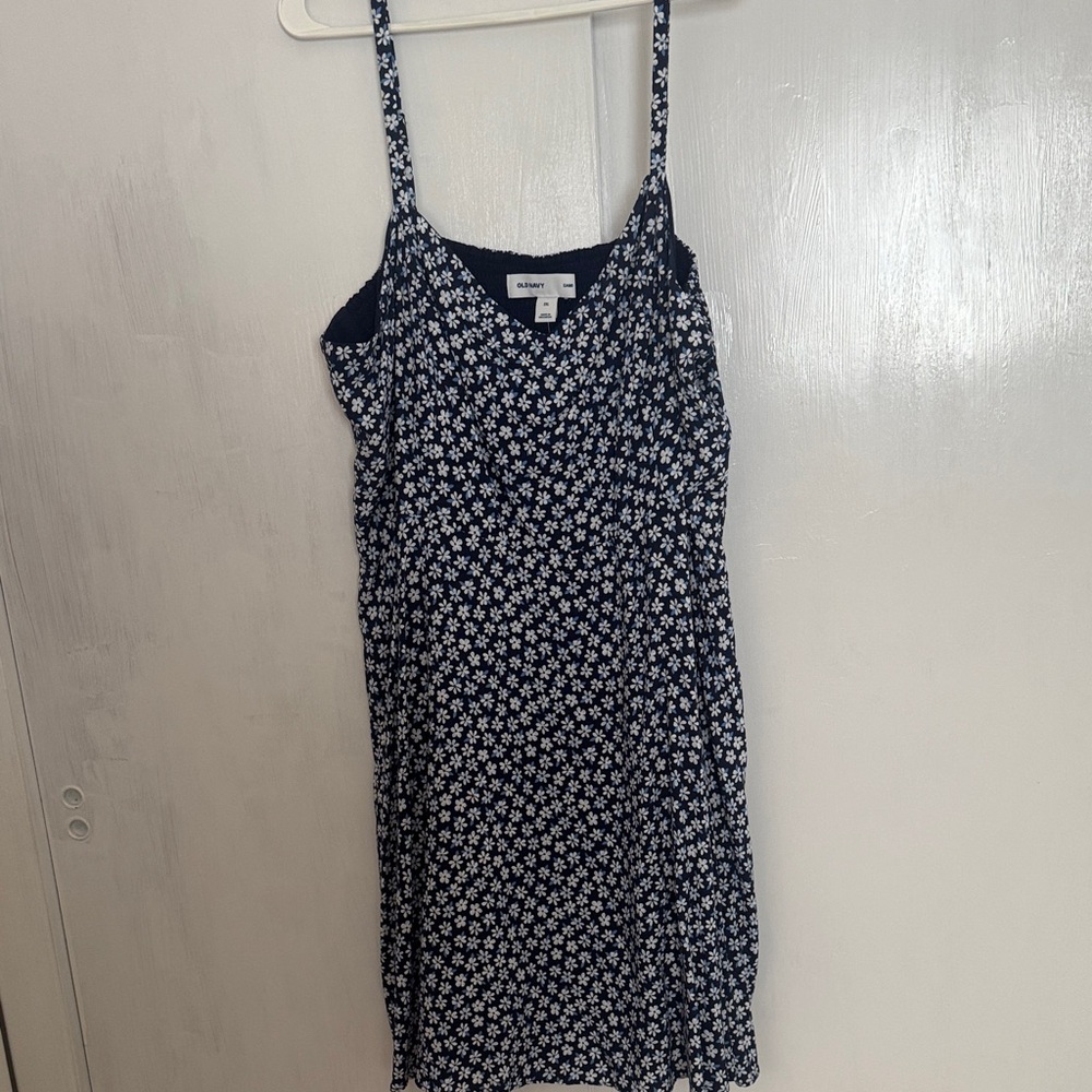 Old Navy Blue and White Floral Cami Dress
